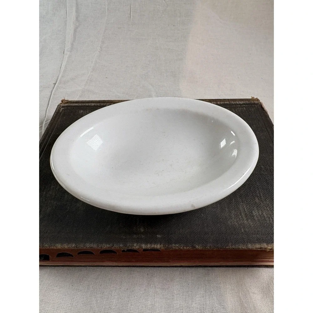 Shenango China Ironstone Sm Oval Dish New Castle PA White 5.5x4
